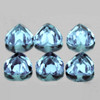 4.00 mm 6 pcs Heart AAA Fire Natural Santa Maria Blue Aquamarine {Flawless-VVS}