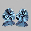 5.00 mm 2 pcs Heart AAA Fire AAA Santa Maria Blue Aquamarine Natural {Flawless-VVS}