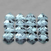 3.50 mm 16 pcs { 2.18 cts} Heart AAA Fire Natural Sky Blue Aquamarine {Flawless-VVS1}