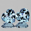 6.00 mm 2 pcs Heart AAA Fire Top Blue Aquamarine Natural {Flawless-VVS}