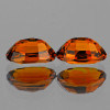 6.5x4.5 mm 2 pcs Oval AAA Mandarin Orange Spessartite Garnet Natural  {Flawless-VVS}