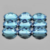 4.5x3.5 mm 9 pcs Oval AAA Fire AAA Santa Maria Blue Aquamarine Natural {Flawless-VVS}