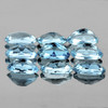 5x3.5 mm 9 pcs Oval AAA Fire Top Blue Aquamarine Natural {Flawless-VVS}