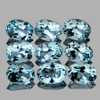 5.5x4 mm 9 pcs { 3.19 cts} Oval AAA Fire Natural Top Blue Aquamarine {Flawless-VVS1}