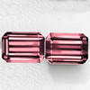 6.5x4.5 mm 2pcs { 1.80 cts } Octagon Emerald Cut AAA Luster Intense Peach Pink Tourmaline Natural { VVS }