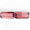 8x4 mm 2pcs { 1.70 cts } Octagon Emerald Cut AAA Luster Intense Peach Pink Tourmaline Natural { VVS }