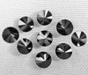 5.50 mm 9 pcs Round Diamond Cut Natural Jet Black Onyx