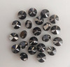 3.50 mm 20 pcs Round Diamond Cut Natural Jet Black Onyx