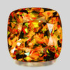 6.50 mm { 1.64 cts } Cushion Brilliant Cut Multi Color Flash Fire Natural Golden Yellow Sphene {Flawless-VVS}--AAA Grade