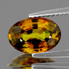 6.5x4.5 mm {0.86 cts} Oval Multi Red Flash Fire Natural Golden Yellow Sphene {VVS}