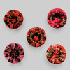 3.80 mm 5 pcs {1.25 cts} Round Brilliant Cut Extreme Brilliancy Mix Intense Orange Red Spinel Natural {Flawless-VVS1}--AAA Grade