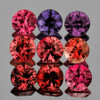 3.30 mm 9 pcs {1.37 cts} Round Brilliant Cut Extreme Brilliancy Mix Fancy Color Spinel Natural {Flawless-VVS1