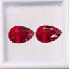 6x4 mm 2 pcs Pear AAA Fire Intense Red Mozambique Ruby Natural {VVS Clarity}--AAA Grade