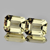 9x7 mm 2pcs Octagon Emerald Cut AAA Fire Natural Yellow Beryl 'Heliodor' {Flawless-VVS}