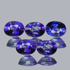 4x3 mm 5 pcs Oval AAA Fire Intense Violet Blue Sapphire Natural {Flawless-VVS}