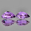 4x3 mm 2 pcs Pear AAA Fire AAA Violet Sapphire Natural {Flawless-VVS}--AAA Grade