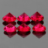 2.50 mm 6 pcs Round Brilliant Cut AAA Fire Pigeon Blood Red Ruby Mogok Natural {VVS}--Premium Grade