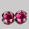 7.5x6 mm 2 pcs { 3.28 cts} Oval Brilliant Cut Best AAA Fire Natural Raspberry Pink Rhodolite Garnet {Flawless-VVS}