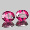 7.5x6 mm 2 pcs { 3.28 cts} Oval Brilliant Cut Best AAA Fire Natural Raspberry Pink Rhodolite Garnet {Flawless-VVS}