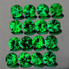 2.50 mm 16 pcs Round Brilliant Cut AAA Fire Emerald Green Tsavorite Garnet Natural {Flawless-VVS}