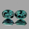 4.7x3.7 mm 2pcs { 0.68 cts} Oval Natural Color Change Bekily Garnet { Blue Green to Purple  }  (Flawless-VVS)