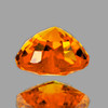 5.00 mm {0.73 cts} Heart AAA Fire Natural Orange Sapphire {Flawless-VVS}