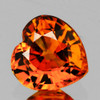 4.50 mm 1 piece Heart AAA Fire Intense Orange Sapphire Natural {Flawless-VVS}---AAA Grade