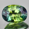 8x6 mm { 1.43 cts} Oval AAA Fire Tri Color Yellow Blue Green Australia Sapphire Natural {Flawless-VVS}--AAA Grade