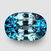 9x6 mm { 2.23 cts} Oval AAA Fire Natural Blue Zircon Cambodia {Flawless-VVS}