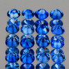 2.30 mm 16 pcs Round Brilliant Cut Intense AAA Ceylon Blue Sapphire Natural {Flawless-VVS}--AAA Grade