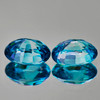 7x5 mm 2 pcs Oval Best AAA Fire Intense Electric Blue Zircon Natural {Flawless-VVS1}--AAA Grade