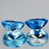 8x6 mm 2 pcs Oval Best AAA Fire AAA Electric Blue Zircon Natural {Flawless-VVS1}--AAA Grade