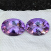 25x18 mm 2pcs { 59.06 cts } Oval Brilliant Cut Extreme Brilliancy Intense Purple Amethyst Natural {Flawless-VVS1}--AAA Grade