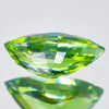 10x6 mm { 1.55 cts } Trilliant AAA Fire Rainbow Sparkles Premium Green Demantoid Natural {Flawless-VVS}--Free Certificate--AAA Grade