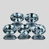7x5 mm 5 pcs { 2.91 cts} Oval Brilliant Cut AAA Fire Top Blue Aquamarine Natural {Flawless-VVS}--AAA Grade