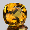 14.50 mm { 11.82 cts} Cushion Brilliant Cut Extreme Brilliancy Intense Golden Yellow Citrine Natural (Flawless-VVS1}--AAA Grade