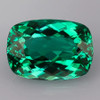 9x6.5 mm { 2.14 cts} Cushion Brilliant Cut AAA Fire Intense Emerald Blue Green Apatite Natural {Flawless-VVS}--AAA Grade