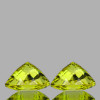 11.00 mm 2 pcs Trillion Brilliant Cut AAA Fire Intense Green Gold Lemon Quartz Natural {Flawless-VVS}