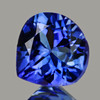 7.00 mm { 1.20 cts} Heart Brilliant Cut Extreme Brilliancy Intense Blue Tanzanite Natural {Flawless-VVS}--AAA Grade