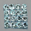 1.50 mm 60 pcs Round Brilliant Machine Cut Natural Sky Blue Topaz {Flawless-VVS}