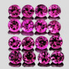 2.30 mm 20 pcs Round AAA Fire Intense Pink Tourmaline Natural {Flawless-VVS}