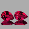 5x3 mm 2 pcs Pear AAA Fire Intense Pink Red Mogok Ruby Natural {VVS-VS}