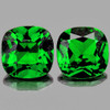 4.00 mm 2 pcs Cushion AAA Fire Intense Chrome Green Diopside Natural  {Flawless-VVS1}--AAA Grade