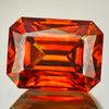 8x6 mm { 1.80 cts } Octagon Emerald Cut Extreme Brilliancy Premium AAA Red Orange Sphalerite Natural {Flawless-VVS}--Premium Grade