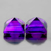 8.00 mm 2pcs Square AAA Fire Intense AAA Purple Amethyst Natural (Flawless-VVS}--AAA Grade