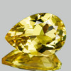 12x9 mm { 3.35 cts} Pear Brilliant Cut Extreme Brilliancy AAA Golden Yellow Beryl 'Heliodor' Natural {Flawless-VVS1}