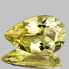 14x9 mm { 3.92 cts} Pear Brilliant Cut Extreme Brilliancy Natural Golden Yellow Beryl 'Heliodor' {Flawless-VVS1}