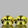 7x5 mm 2pcs { 1.33 cts } Oval Brilliant Cut AAA Fire Intense Canary Yellow Beryl 'Heliodor' Natural {Flawless-VVS1}--AAA Grade