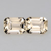 5.5x4 mm 2pcs { 1.00 cts} Octagon Emerald Cut AAA Fire Natural Peach Morganite [Flawless-VVS]
