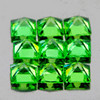 2.50 mm 9 pcs Square Princess Cut Extreme Brilliancy Intense Chrome Green Tsavorite Garnet Natural {Flawless-VVS}--AAA Grade